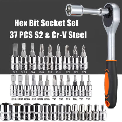 46Pcs Family Tools 1/4 Set Mechanic Tool Kits for Auto Repair